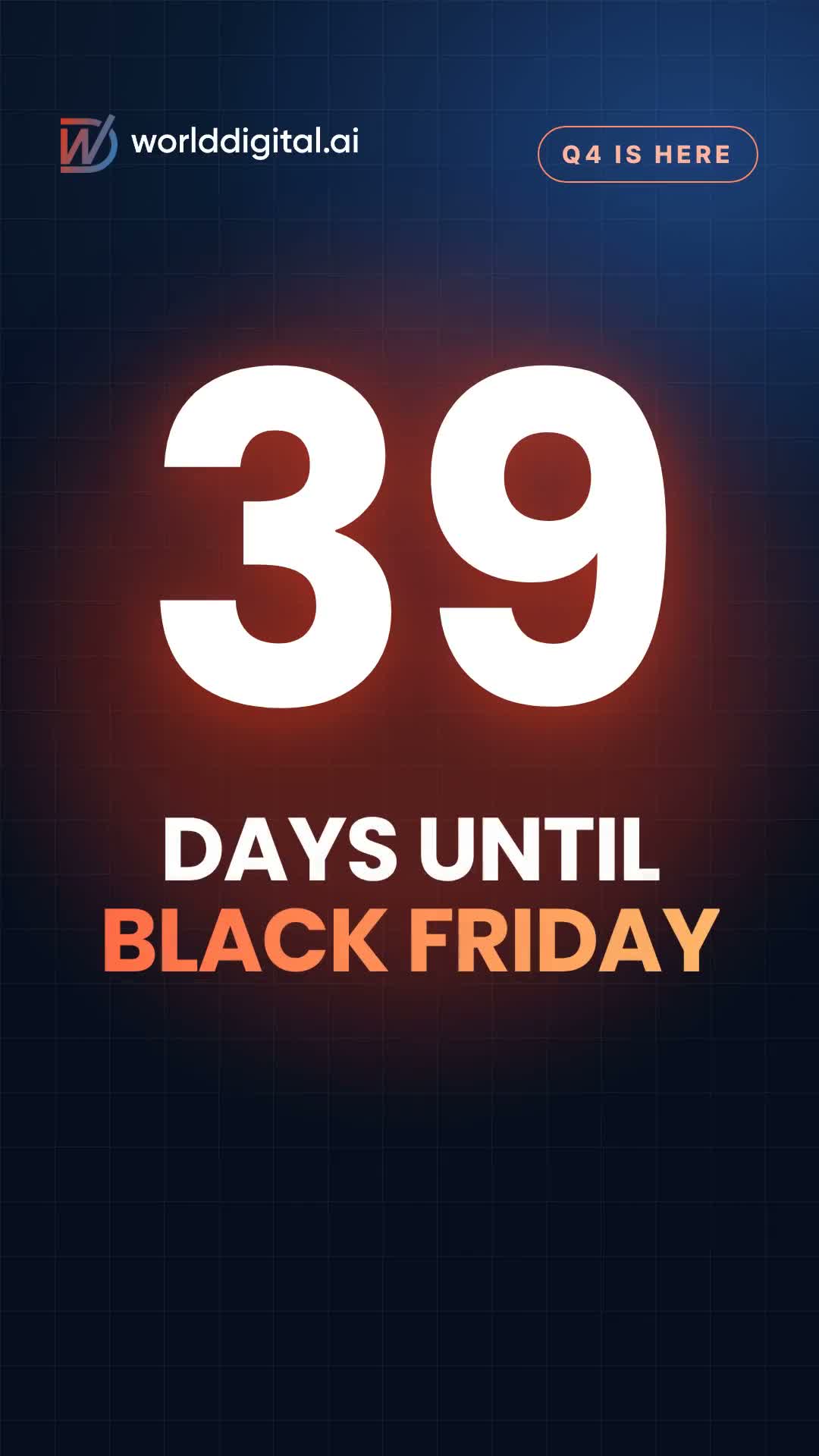 YouTube post: 39 days to Black Friday. Plan it, create it, launch it in minutes, not weeks. ht